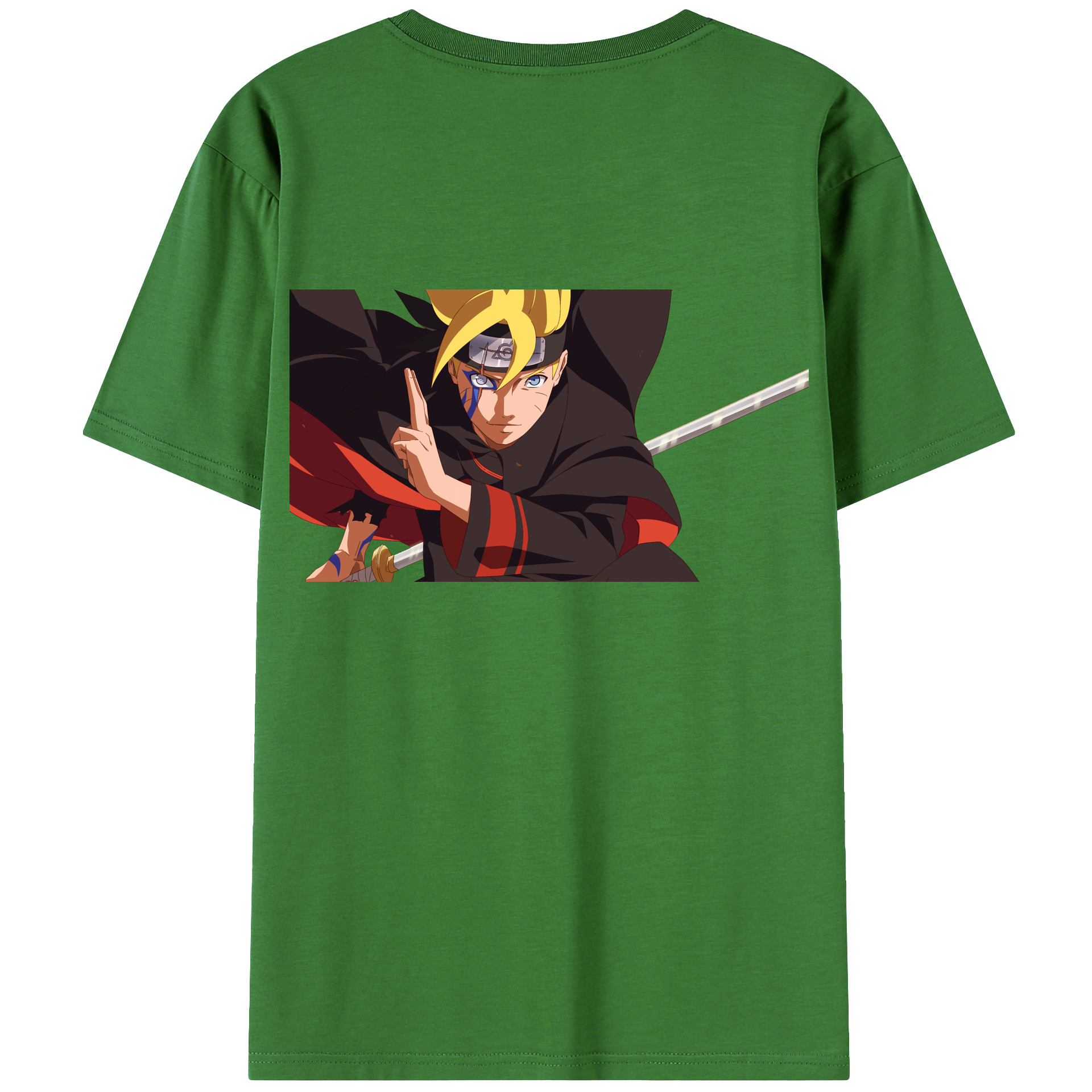 （画像用） NARUTO -ナルト- うずまき ボルト Uzumaki Boruto レディース半袖Tシャツ(バックプリント)